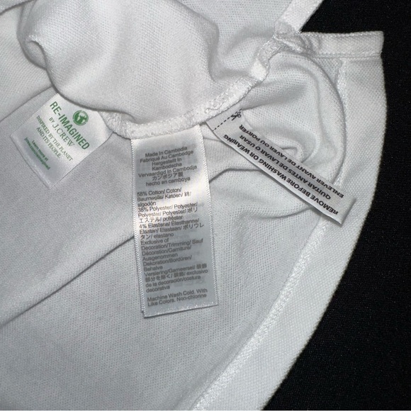J.Crew Factory White Polo Shirt ladies large - Picture 3 of 6